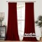Christmas Red Velvet Curtains and Drapes for Bedroom, Home Decor Panels for Home Theatre/Film Room/Stage (Set of 2, Rod Pocket Design, 84 inches Long)